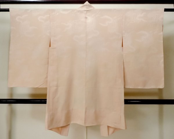 画像2: M0907E  女性用 羽織  シルク(正絹) 淡い 薄い 橙色,  【中古】 【USED】 【リサイクル】 ★★☆☆☆ (2)