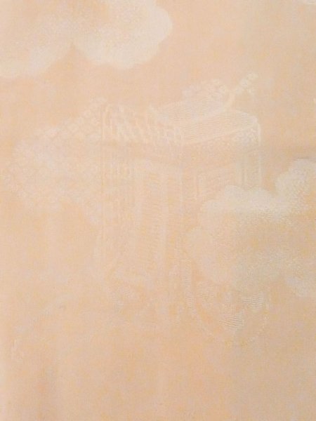 画像6: M0907E  女性用 羽織  シルク(正絹) 淡い 薄い 橙色,  【中古】 【USED】 【リサイクル】 ★★☆☆☆ (6)