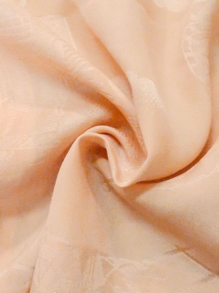 画像10: M0907E  女性用 羽織  シルク(正絹) 淡い 薄い 橙色,  【中古】 【USED】 【リサイクル】 ★★☆☆☆ (10)