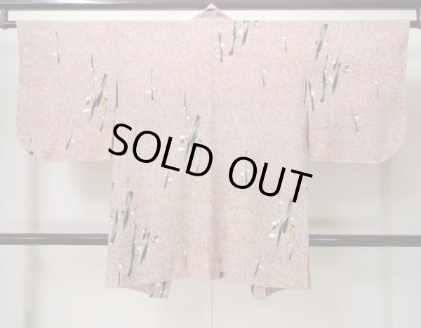 画像2: M0907F  女性用 羽織  シルク（正絹）   珊瑚色, 木 【中古】 【USED】 【リサイクル】 ★☆☆☆☆ (2)