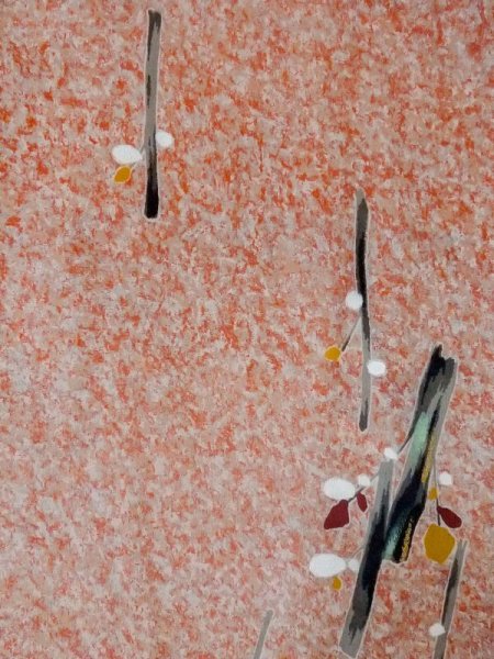 画像3: M0907F  女性用 羽織  シルク(正絹)   珊瑚色, 木 【中古】 【USED】 【リサイクル】 ★☆☆☆☆ (3)