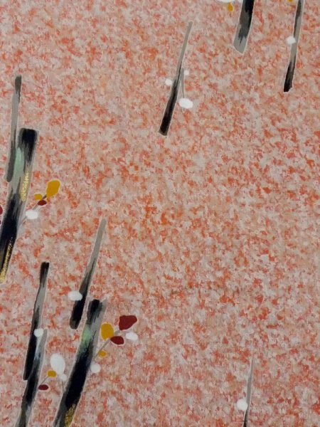 画像4: M0907F  女性用 羽織  シルク(正絹)   珊瑚色, 木 【中古】 【USED】 【リサイクル】 ★☆☆☆☆ (4)