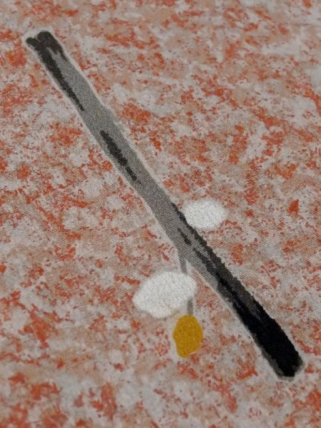 画像9: M0907F  女性用 羽織  シルク(正絹)   珊瑚色, 木 【中古】 【USED】 【リサイクル】 ★☆☆☆☆ (9)