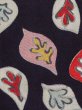 画像5: M0907G  女性用 羽織  シルク（正絹）   黒, 葉 【中古】 【USED】 【リサイクル】 ★☆☆☆☆ (5)