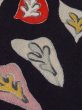 画像8: M0907G  女性用 羽織  シルク（正絹）   黒, 葉 【中古】 【USED】 【リサイクル】 ★☆☆☆☆ (8)