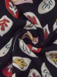 画像11: M0907G  女性用 羽織  シルク（正絹）   黒, 葉 【中古】 【USED】 【リサイクル】 ★☆☆☆☆ (11)