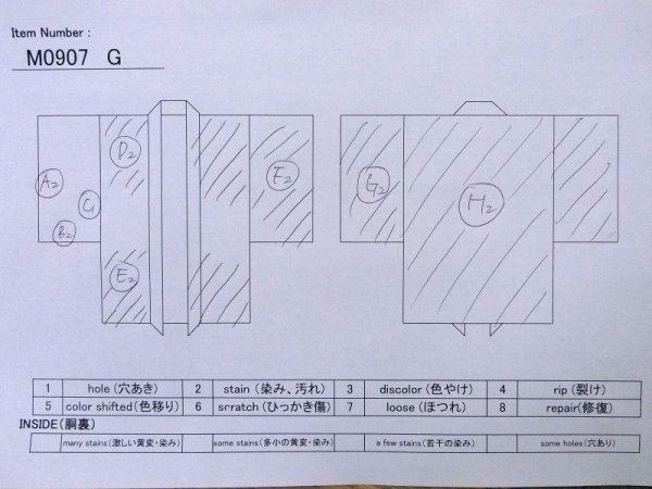 画像13: M0907G  女性用 羽織  シルク(正絹)   黒, 葉 【中古】 【USED】 【リサイクル】 ★☆☆☆☆ (13)