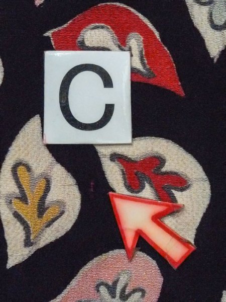 画像16: M0907G  女性用 羽織  シルク(正絹)   黒, 葉 【中古】 【USED】 【リサイクル】 ★☆☆☆☆ (16)