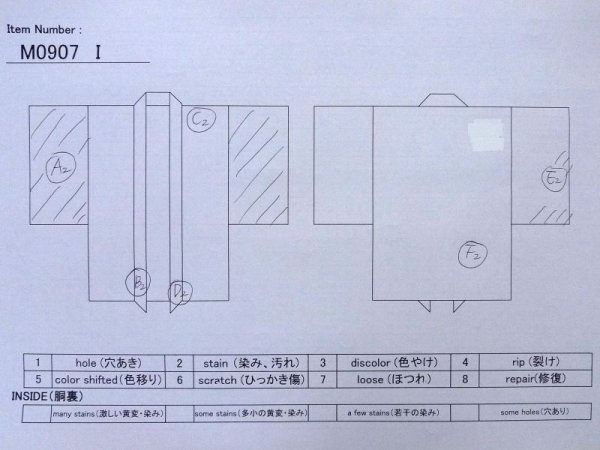 画像16: M0907I  女性用 羽織 地紋:笹、菱柄 シルク(正絹)   桃色, 桐 【中古】 【USED】 【リサイクル】 ★★☆☆☆ (16)