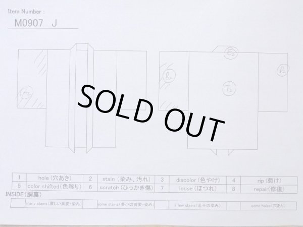 画像15: M0907J  女性用 羽織  シルク（正絹）   黒, 松/松葉 【中古】 【USED】 【リサイクル】 ★★☆☆☆ (15)