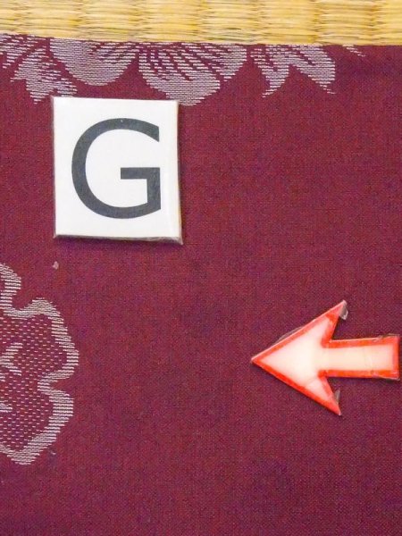 画像21: M0907L  女性用 羽織 撫子柄 シルク(正絹)  深い 赤色, ぼたん 【中古】 【USED】 【リサイクル】 ★★☆☆☆ (21)