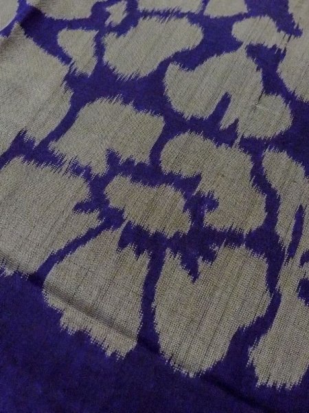 画像7: M0907M  女性用 羽織  シルク(正絹)  深い 紫色, 花 【中古】 【USED】 【リサイクル】 ★★☆☆☆ (7)