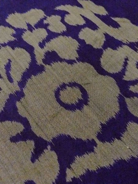 画像8: M0907M  女性用 羽織  シルク(正絹)  深い 紫色, 花 【中古】 【USED】 【リサイクル】 ★★☆☆☆ (8)