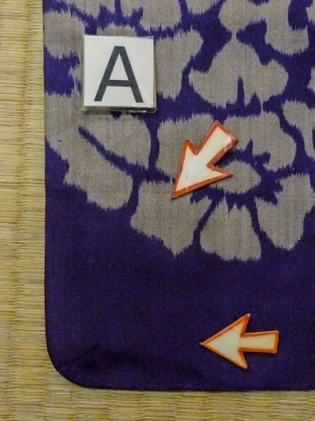 画像12: M0907M  女性用 羽織  シルク(正絹)  深い 紫色, 花 【中古】 【USED】 【リサイクル】 ★★☆☆☆ (12)