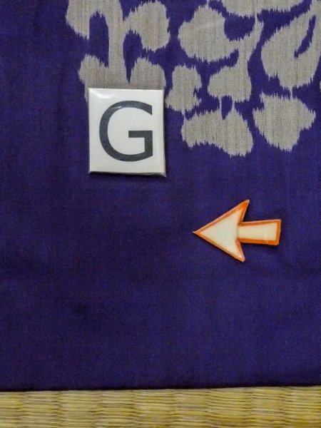 画像18: M0907M  女性用 羽織  シルク(正絹)  深い 紫色, 花 【中古】 【USED】 【リサイクル】 ★★☆☆☆ (18)