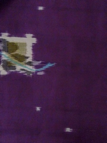 画像3: M0907N  女性用 羽織  シルク(正絹)  鮮やか 紫色, 抽象的模様 【中古】 【USED】 【リサイクル】 ★★☆☆☆ (3)