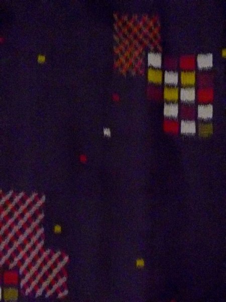 画像3: M0907P  女性用 羽織  シルク(正絹)   黒, 四角 【中古】 【USED】 【リサイクル】 ★☆☆☆☆ (3)