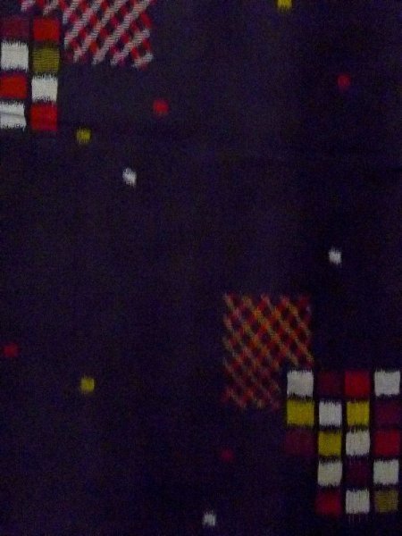 画像4: M0907P  女性用 羽織  シルク(正絹)   黒, 四角 【中古】 【USED】 【リサイクル】 ★☆☆☆☆ (4)