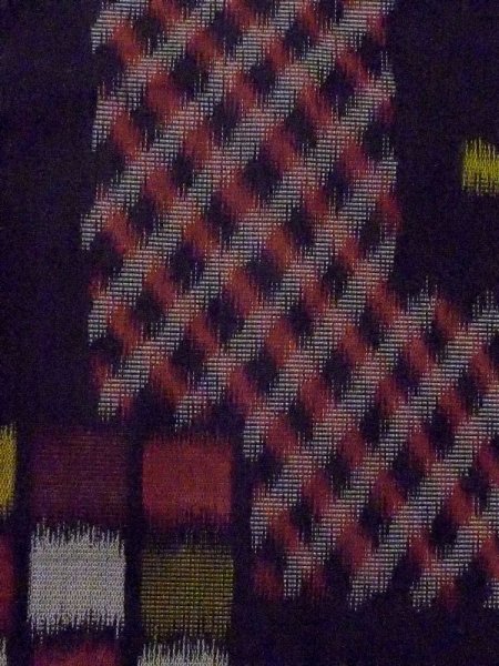 画像6: M0907P  女性用 羽織  シルク(正絹)   黒, 四角 【中古】 【USED】 【リサイクル】 ★☆☆☆☆ (6)