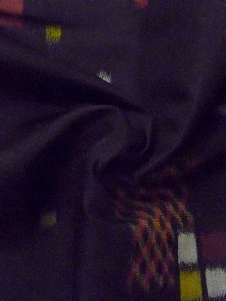 画像9: M0907P  女性用 羽織  シルク(正絹)   黒, 四角 【中古】 【USED】 【リサイクル】 ★☆☆☆☆ (9)