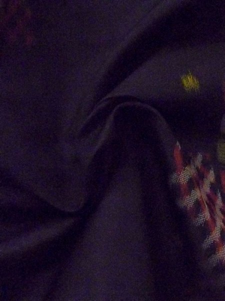 画像10: M0907P  女性用 羽織  シルク(正絹)   黒, 四角 【中古】 【USED】 【リサイクル】 ★☆☆☆☆ (10)