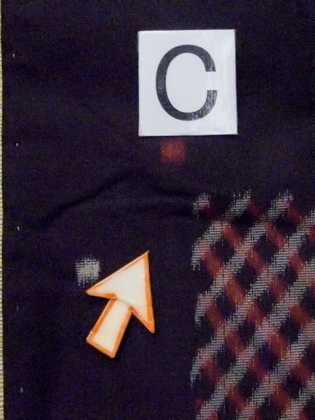 画像14: M0907P  女性用 羽織  シルク(正絹)   黒, 四角 【中古】 【USED】 【リサイクル】 ★☆☆☆☆ (14)