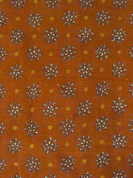 画像3: M0907Q  女性用 羽織  シルク(正絹) 深い 鮮やか 橙色, 花 【中古】 【USED】 【リサイクル】 ★★☆☆☆ (3)