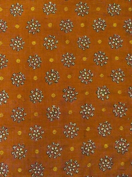 画像4: M0907Q  女性用 羽織  シルク(正絹) 深い 鮮やか 橙色, 花 【中古】 【USED】 【リサイクル】 ★★☆☆☆ (4)