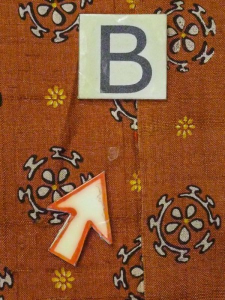 画像13: M0907Q  女性用 羽織  シルク(正絹) 深い 鮮やか 橙色, 花 【中古】 【USED】 【リサイクル】 ★★☆☆☆ (13)