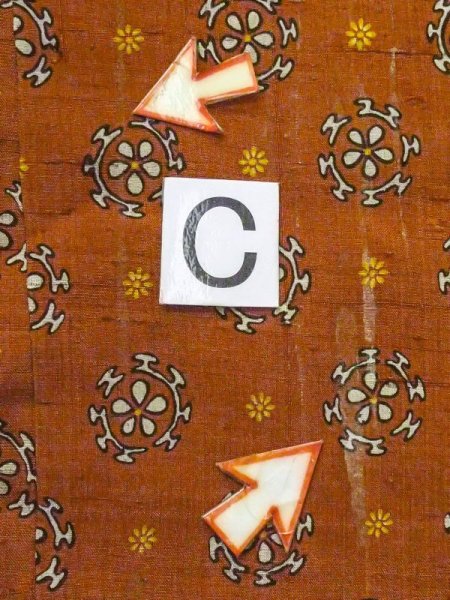 画像14: M0907Q  女性用 羽織  シルク(正絹) 深い 鮮やか 橙色, 花 【中古】 【USED】 【リサイクル】 ★★☆☆☆ (14)