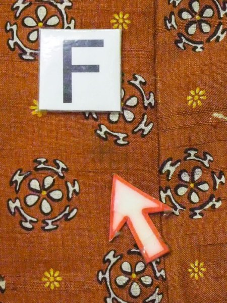 画像17: M0907Q  女性用 羽織  シルク(正絹) 深い 鮮やか 橙色, 花 【中古】 【USED】 【リサイクル】 ★★☆☆☆ (17)