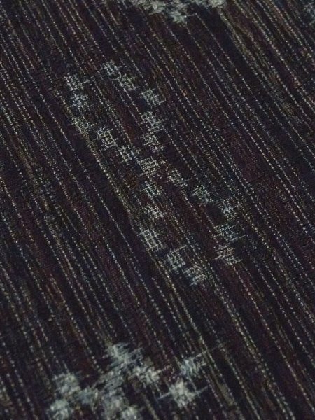 画像8: M0907S  女性用 羽織  シルク(正絹)   黒, 花 【中古】 【USED】 【リサイクル】 ★★★★☆ (8)