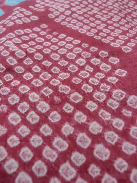 画像10: M0907T  女性用 羽織  シルク(正絹) 鮮やか 紫み 桃色, 菱 【中古】 【USED】 【リサイクル】 ★☆☆☆☆ (10)