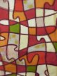 画像5: M0907W  女性用 羽織  シルク（正絹）  鮮やか マルチカラー, 抽象的模様 【中古】 【USED】 【リサイクル】 ★★☆☆☆ (5)