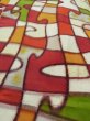 画像9: M0907W  女性用 羽織  シルク（正絹）  鮮やか マルチカラー, 抽象的模様 【中古】 【USED】 【リサイクル】 ★★☆☆☆ (9)