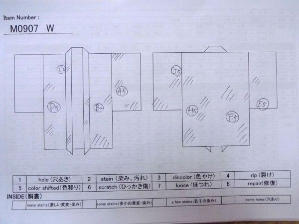 画像15: M0907W  女性用 羽織  シルク(正絹)  鮮やか マルチカラー, 抽象的模様 【中古】 【USED】 【リサイクル】 ★★☆☆☆ (15)