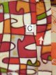 画像18: M0907W  女性用 羽織  シルク（正絹）  鮮やか マルチカラー, 抽象的模様 【中古】 【USED】 【リサイクル】 ★★☆☆☆ (18)