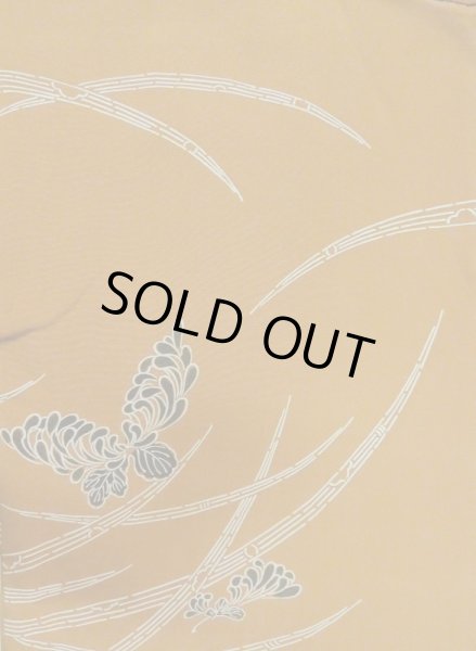 画像3: M0908A  女性用 羽織  シルク(正絹)  深い 緑色, 菊 灰色がかった【中古】 【USED】 【リサイクル】 ★★★☆☆ (3)