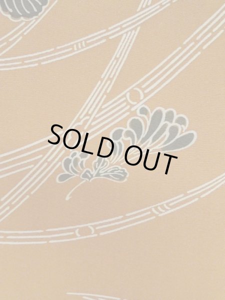 画像7: M0908A  女性用 羽織  シルク(正絹)  深い 緑色, 菊 灰色がかった【中古】 【USED】 【リサイクル】 ★★★☆☆ (7)