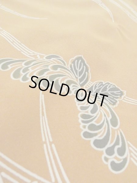 画像10: M0908A  女性用 羽織  シルク(正絹)  深い 緑色, 菊 灰色がかった【中古】 【USED】 【リサイクル】 ★★★☆☆ (10)