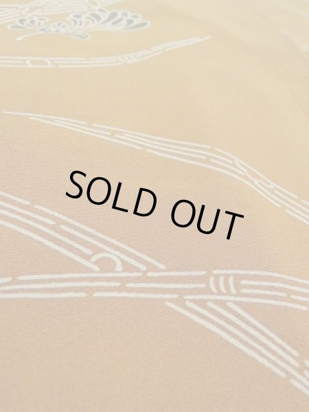 画像11: M0908A  女性用 羽織  シルク(正絹)  深い 緑色, 菊 灰色がかった【中古】 【USED】 【リサイクル】 ★★★☆☆ (11)