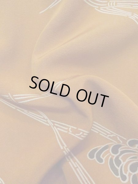 画像13: M0908A  女性用 羽織  シルク(正絹)  深い 緑色, 菊 灰色がかった【中古】 【USED】 【リサイクル】 ★★★☆☆ (13)