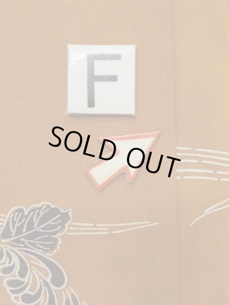 画像21: M0908A  女性用 羽織  シルク(正絹)  深い 緑色, 菊 灰色がかった【中古】 【USED】 【リサイクル】 ★★★☆☆ (21)