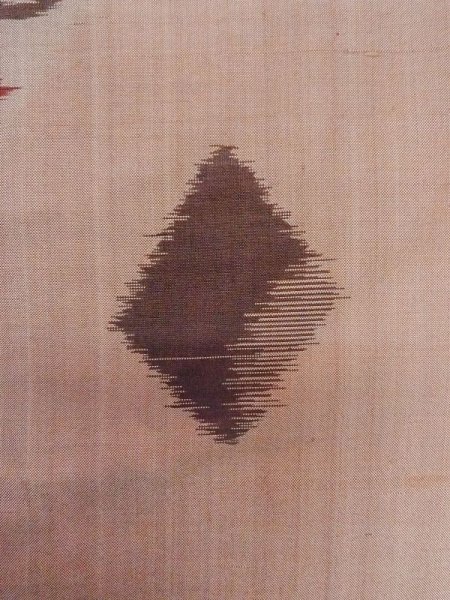 画像6: M0908B  女性用 羽織  シルク(正絹)  淡い 桃色, 菱 茶色み【中古】 【USED】 【リサイクル】 ★★☆☆☆ (6)