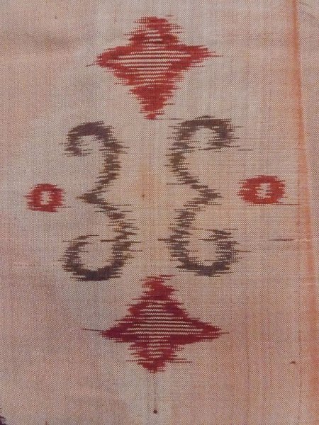 画像7: M0908B  女性用 羽織  シルク(正絹)  淡い 桃色, 菱 茶色み【中古】 【USED】 【リサイクル】 ★★☆☆☆ (7)