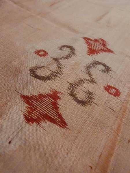 画像10: M0908B  女性用 羽織  シルク(正絹)  淡い 桃色, 菱 茶色み【中古】 【USED】 【リサイクル】 ★★☆☆☆ (10)