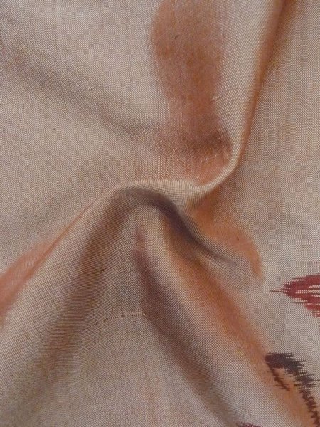 画像12: M0908B  女性用 羽織  シルク(正絹)  淡い 桃色, 菱 茶色み【中古】 【USED】 【リサイクル】 ★★☆☆☆ (12)