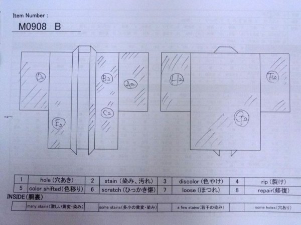 画像14: M0908B  女性用 羽織  シルク(正絹)  淡い 桃色, 菱 茶色み【中古】 【USED】 【リサイクル】 ★★☆☆☆ (14)