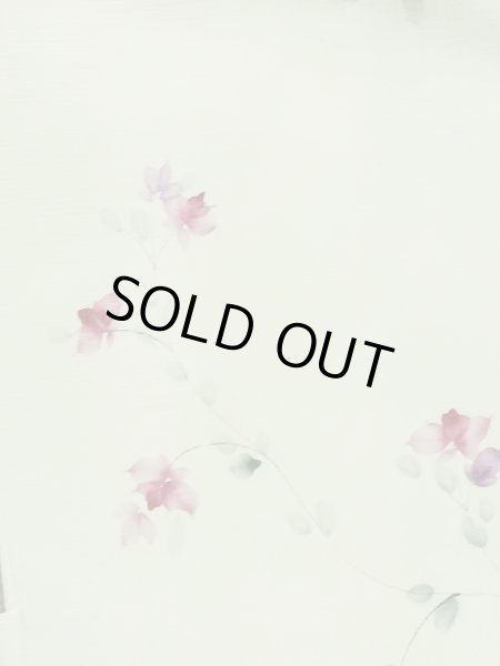 画像3: M0908C  女性用 羽織  化繊  淡い 黄緑色, 花 【中古】 【USED】 【リサイクル】 ★★☆☆☆ (3)