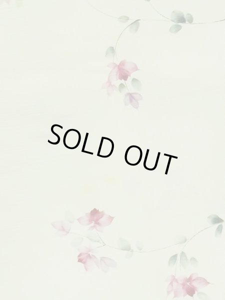 画像4: M0908C  女性用 羽織  化繊  淡い 黄緑色, 花 【中古】 【USED】 【リサイクル】 ★★☆☆☆ (4)